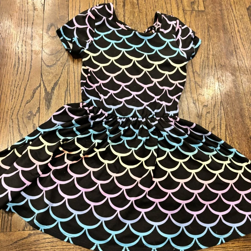 Rainbow Scale Pattern Dress for Kids - Picture 3 of 4